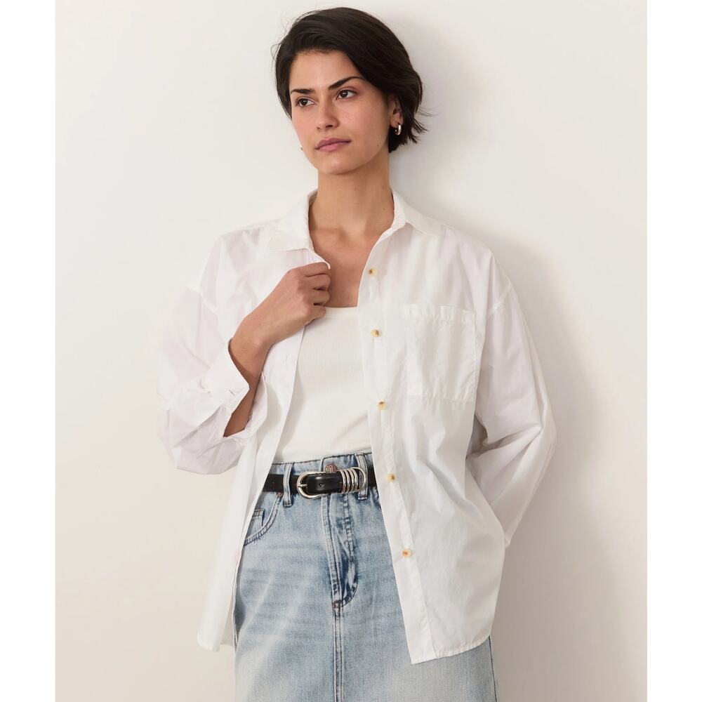 Marine Layer Cali Poplin Oversized Shirt, Size Large